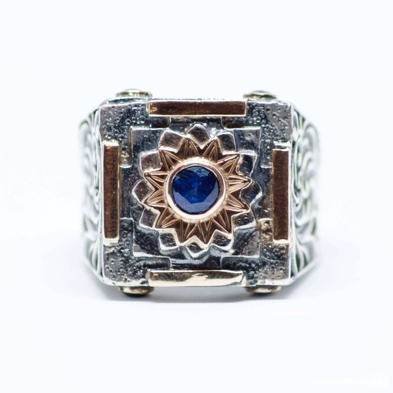 Mandala Ring Sapphire